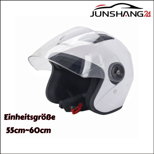 Weiß 55cm 60cm motorradhelm - weiß,