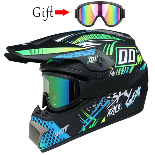 Motocross full face helm mit - motocross, full-face