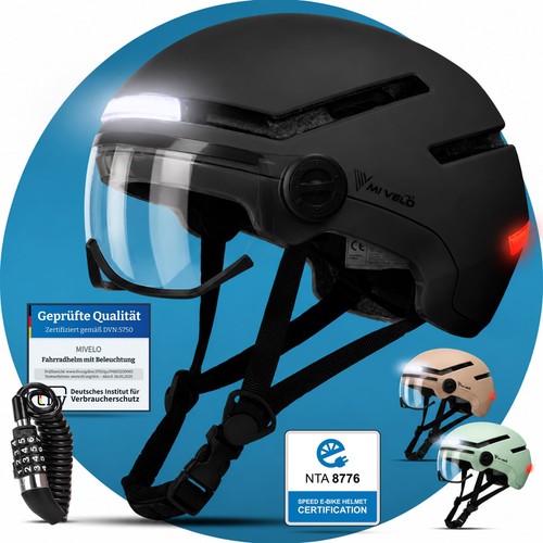 Mivelo fahrradhelm mit visier - fahrradhelm,
