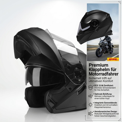 Schwarz rollerhelm klapphelm - rollerhelm,