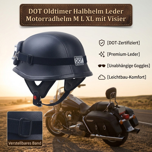 Oldtimer harley look stahlhelm - oldtimer,