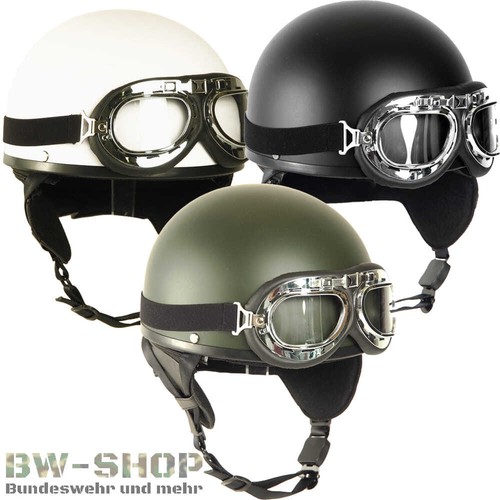 Retro helm halbschale - +, brille